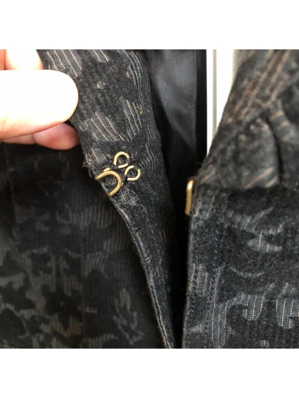 Dark Academia Free People Damask Flocked Bow Jacket Size S - Picture 4 of 8